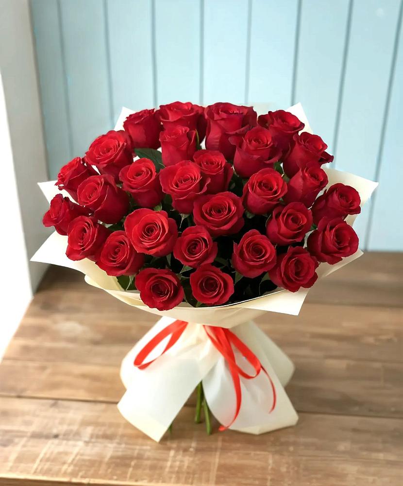 Букет 29 Красных роз в Староджерелиевской