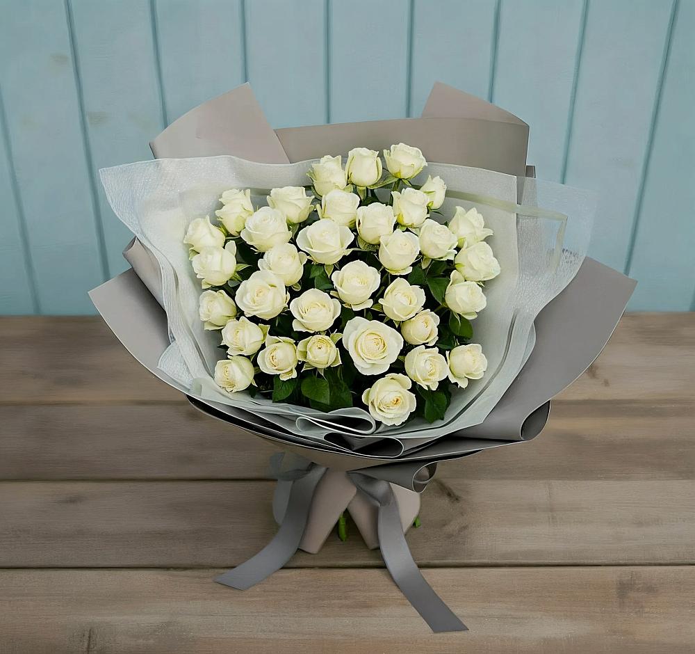 Букет Белоснежная нежность в Староджерелиевской