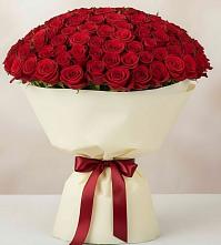 Букет 101 Красная роза Милано #REPLACE_PRED# Староджерелиевской