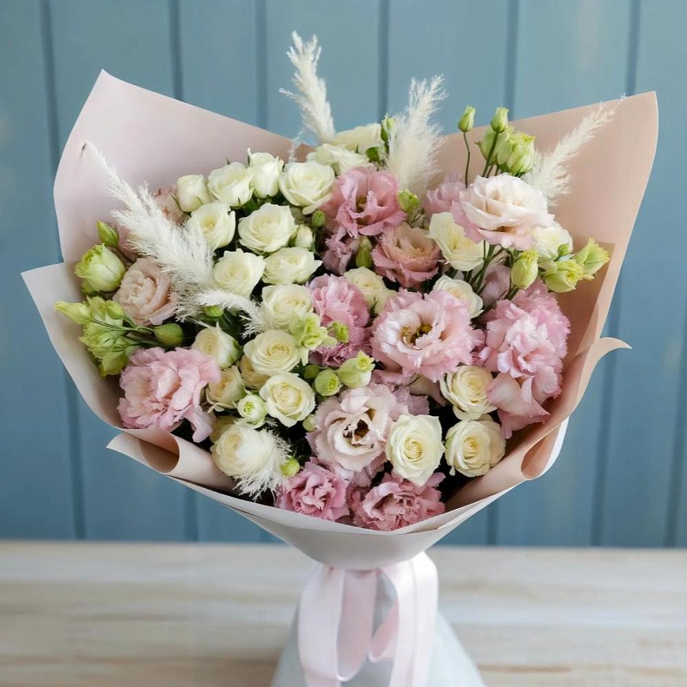 Букет цветов из: Альстромерии и Розы в Староджерелиевской