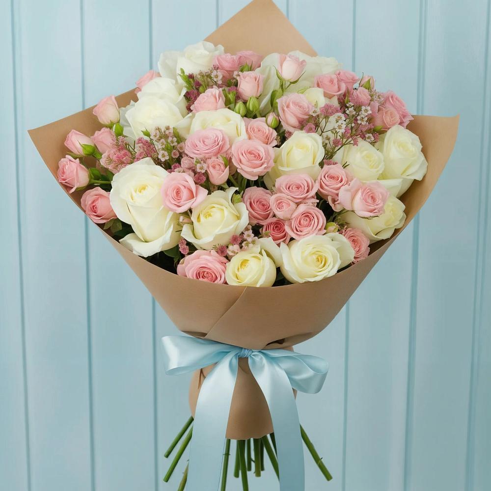 Букет цветов из: Розы в Староджерелиевской