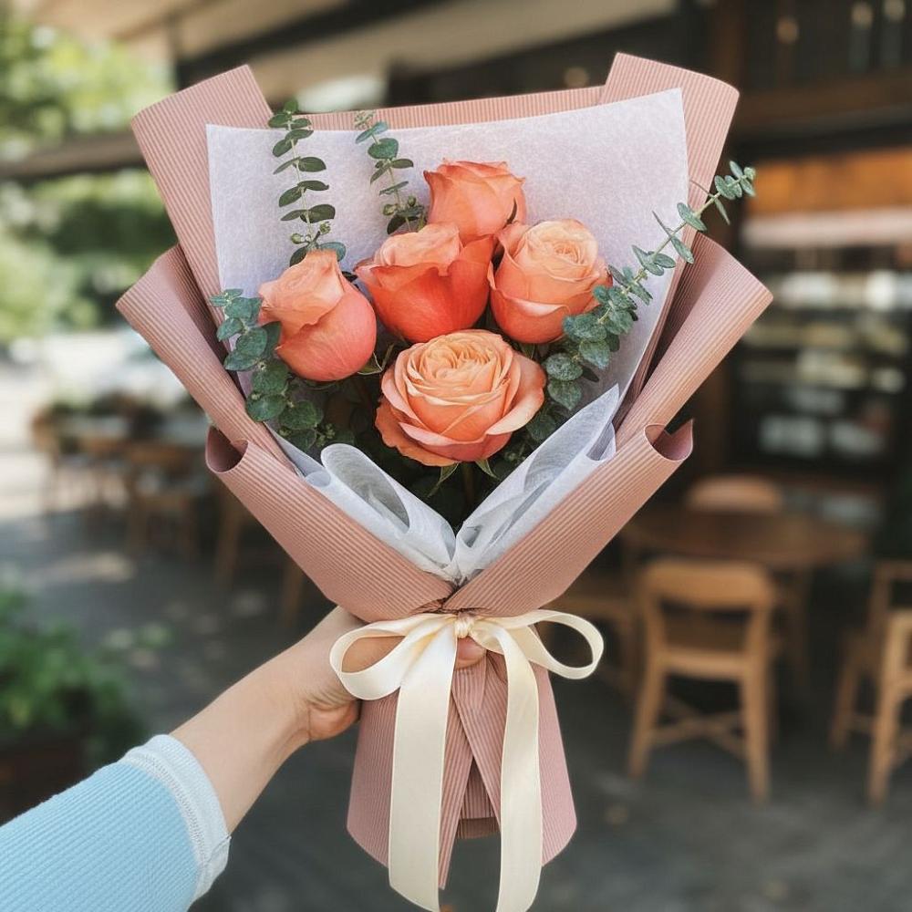 Букет цветов из: Розы в Староджерелиевской