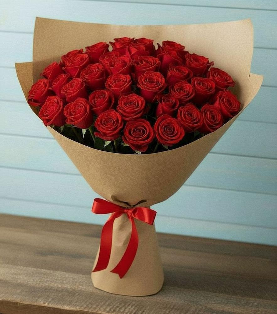 Букет Красные розы Милано в Староджерелиевской