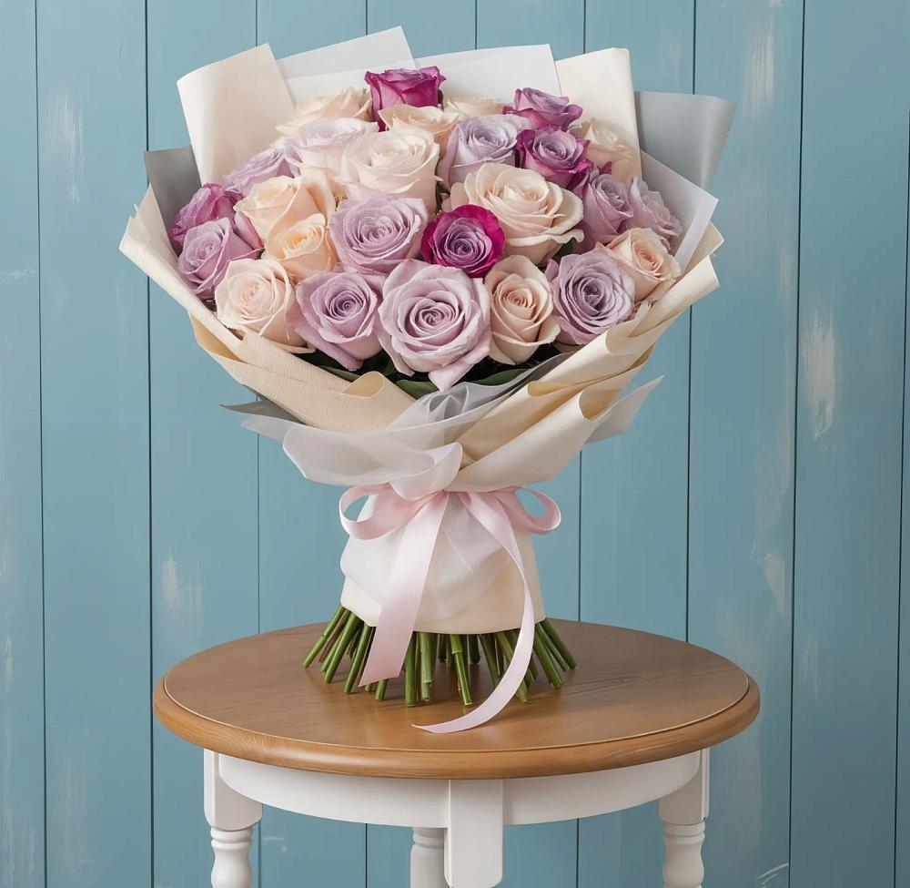 Букет цветов из: Розы в Староджерелиевской