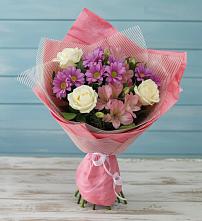 Букет цветов из:  Герберы в Староджерелиевской