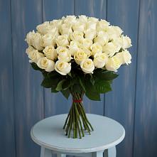 Букет 51 Белая роза Эдлесс Лав в Староджерелиевской