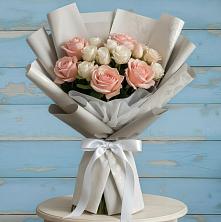 Букет цветов из:  Розы в Староджерелиевской