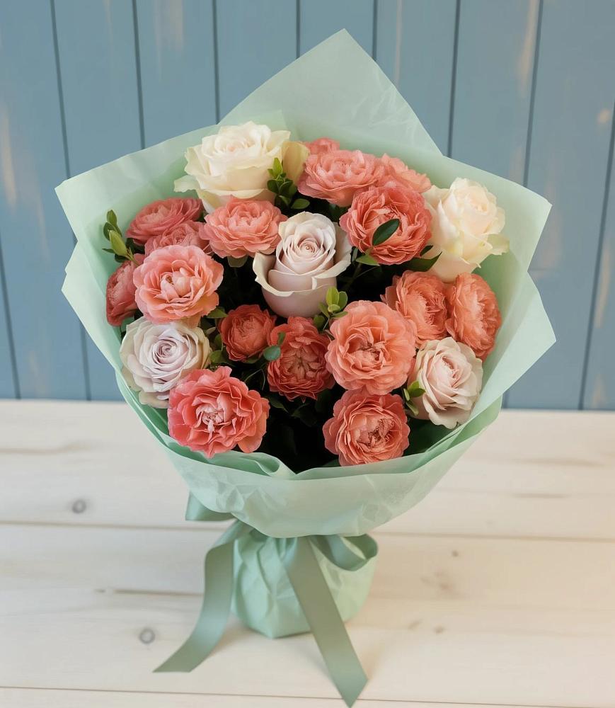 Букет цветов из: Розы в Староджерелиевской