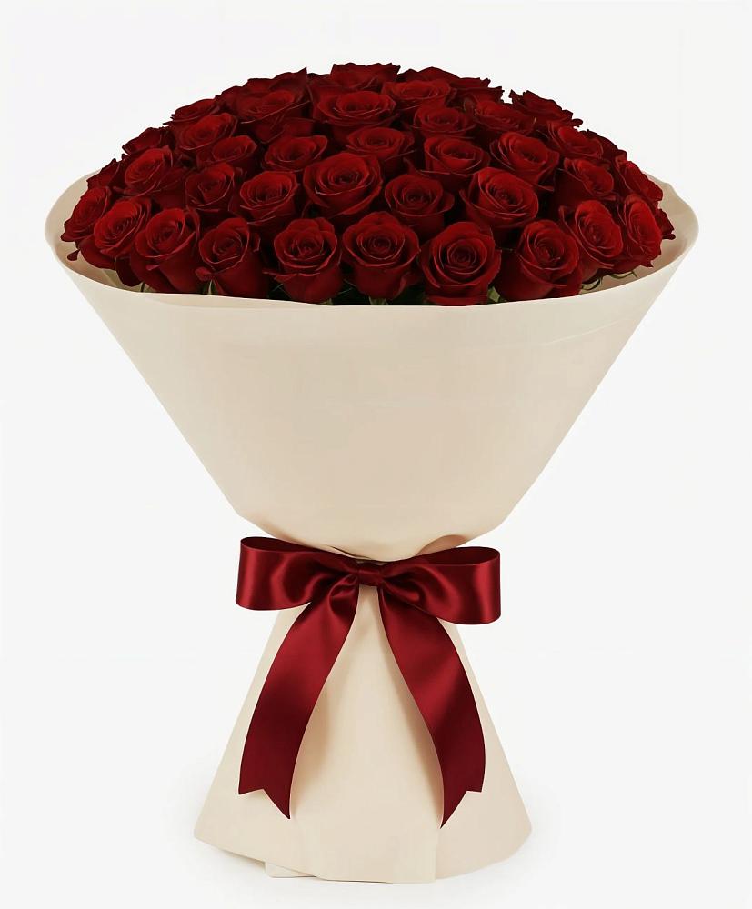 Букет 101 Бордовая роза Блэк Бакарра в Староджерелиевской