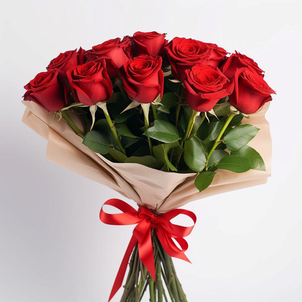 Букет 11 Красных роз Эдлесс Лав в Староджерелиевской