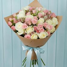 Букет цветов из:  Розы в Староджерелиевской